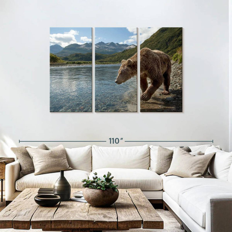 Brampt Katmai Brown Bear, 48" H x 74" W