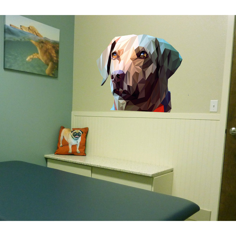 Adhésif décoratif chien Labrador, H 33 po x l 33 po