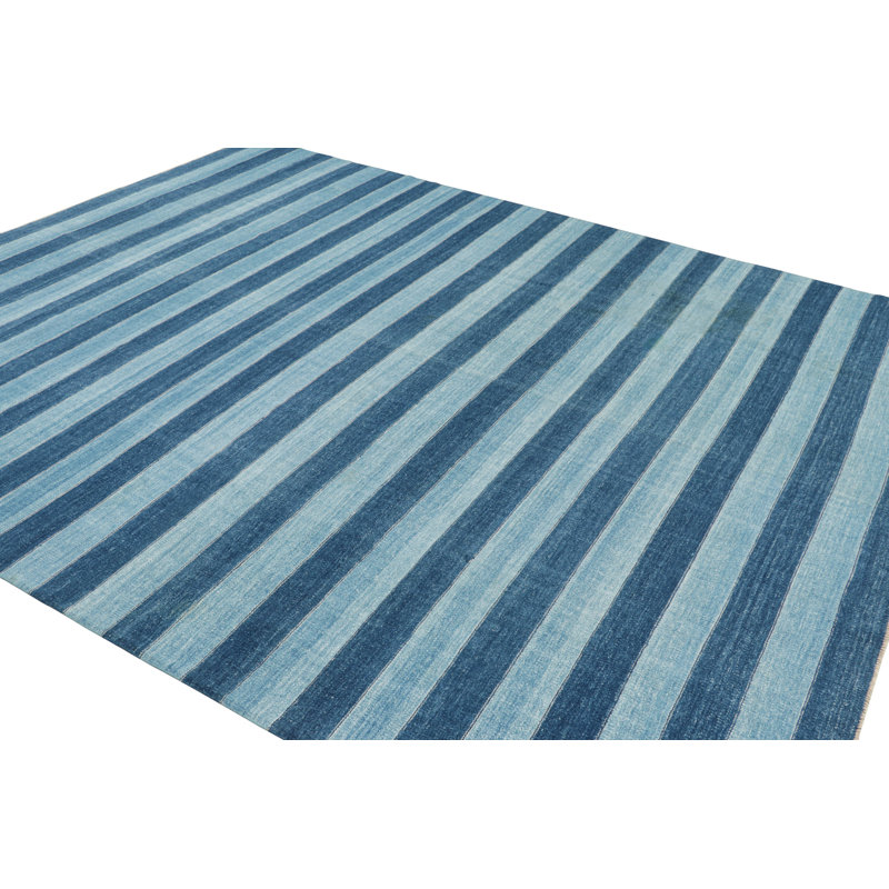 Kilim & Flat Weave Hand Woven Kilim Cotton Geometric Area Rug, Rectangle 10' x 14'