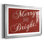 «Red Merry And Bright», art textuel encadré sur papier