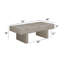 Table basse ultra-moderne brun-gris - Base rectangulaire en bois pour espace de vie en matériau principal