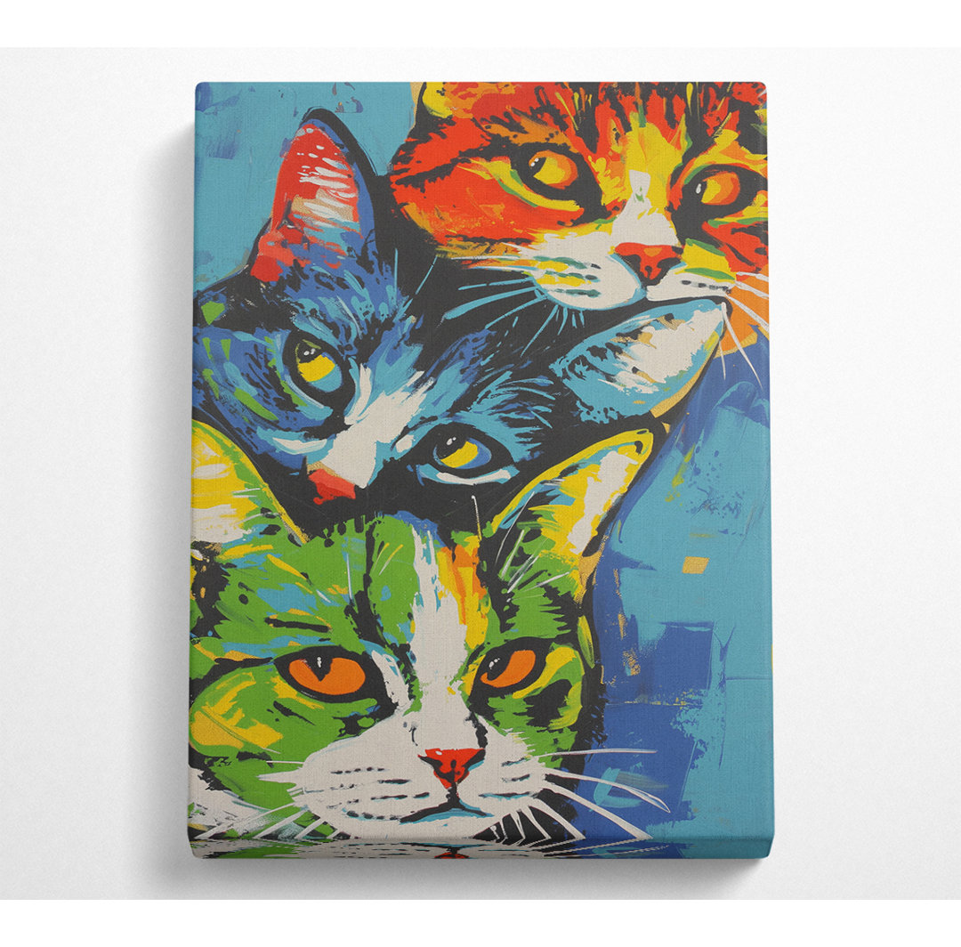 Pop Art Katze - Leinwanddrucke