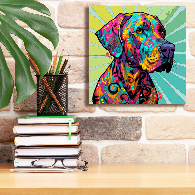 «The Star Of The Show» par Dean Russo, art mural sur toile, H 12 po x l 12 po x P 0,75 po