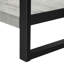 Table d'appoint, côté, bout, table de chevet, lampe, salon, chambre à coucher, stratifié gris, métal noir, industriel-1470615013