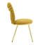 Fauteuil d'appoint en velours moelleux avec structure en métal doré Playful Heart