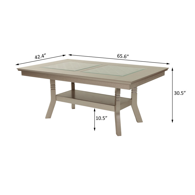 Table de salle à manger rectangulaire L 66 po x l 42 po Abramowitz