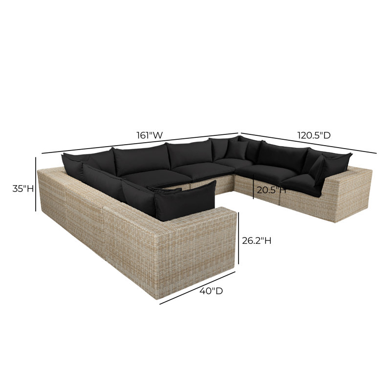 Canapé modulaire d'extérieur Cali, 6, Sectional
