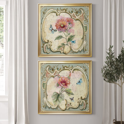 " Classical Flower III " 2 - Pieces