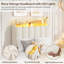 Structure de lit simple tapissier avec lumières DEL, tête de lit avec bibliothèque et 2 tiroirs sous le lit, lattes en bois massif, design ondulé chic, aucun sommier nécessaire, assemblage facile - rose-1694222417-1694222428