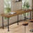 70.9-Inch Long Narrow Bar Table for 6-8,  Solid Wood Counter Height Pub Table with Metal Footrest,  High Top Bar Table for Bistro, Restaurant, Dining Room