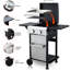 2 barbecues au gaz propane, ss, 24600Btu, grilles de cuisson en émail, table d'appoint pliable, panier suspendu pour gril de ferme 2, station de grillage
