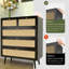 Commode moderne en rotin avec tiroirs larges