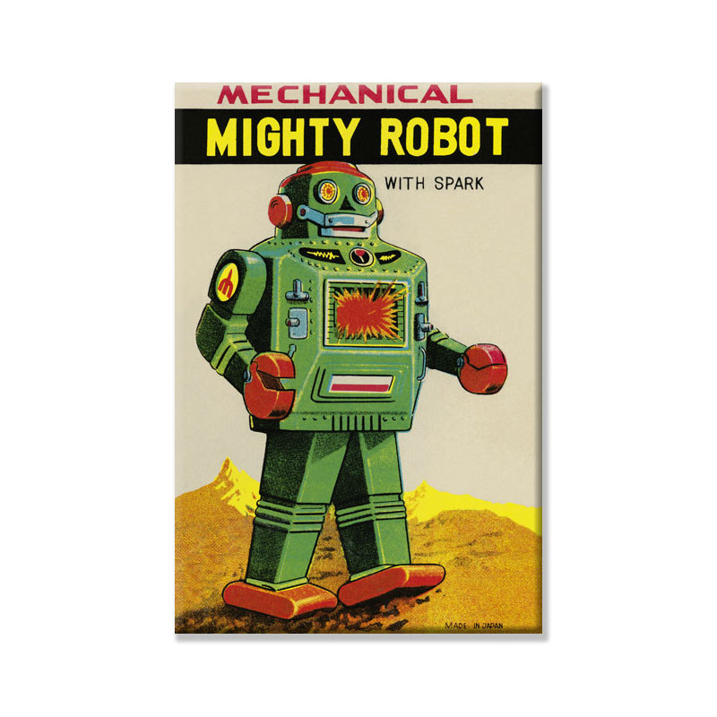 Mechanical Mighty Robot Vintage Advertisement on Wrapped Canvas, 24" x 36"