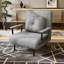 Fauteuil convertible 5 en 1 avec dossier réglable à 5 positions, coussin et conception compacte pour le salon, la chambre à coucher et le bureau
