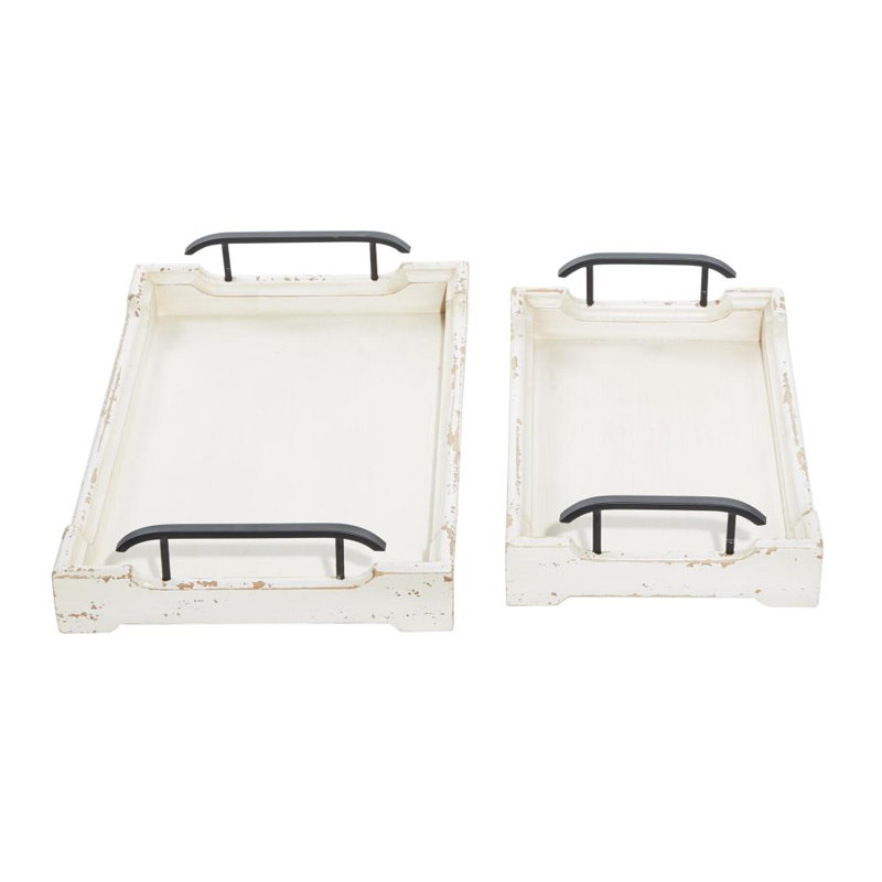 Valliere Solid Wood Tray - Set of 2