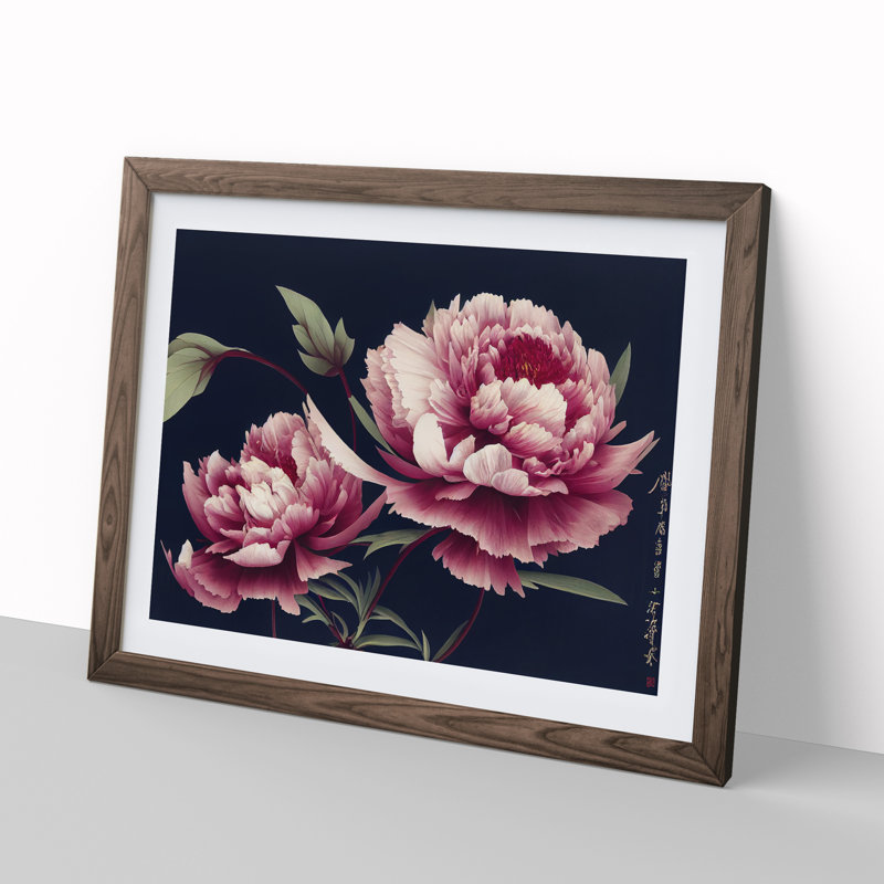 Ultimate Peonies - Framed Print, 34cm H x 46cm W x 2cm D, Walnut Framed