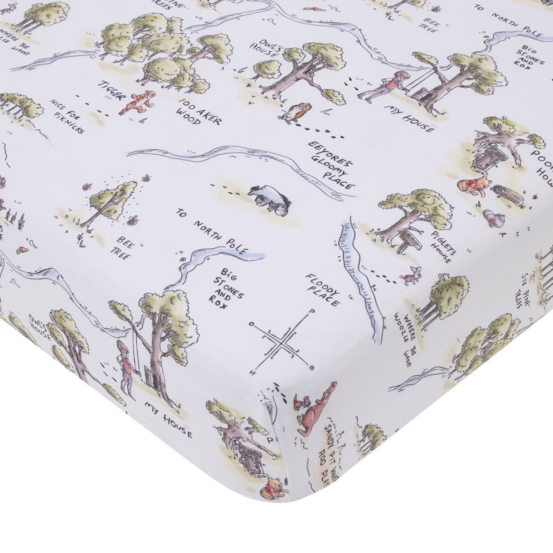 Drap-housse pour lit de bébé standard Nojo Disney Baby Basics