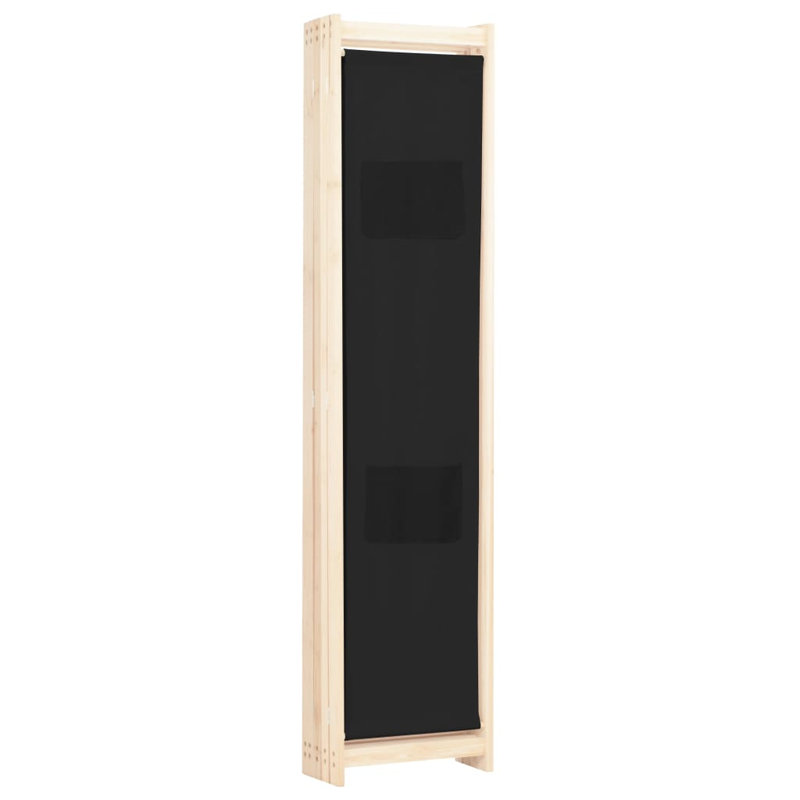 Rizzo 170cm H Folding Room Divider, Black, 5, 200 x 170cm