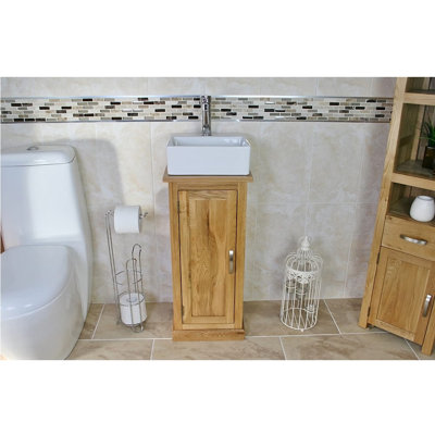 Cram 350 mm Freestanding Single Vanity with Vessel Ceramic Basin