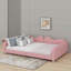 Canapé-lit double en tissu Sherpa rembourré avec dossier en forme de nuage-655367064-655367069