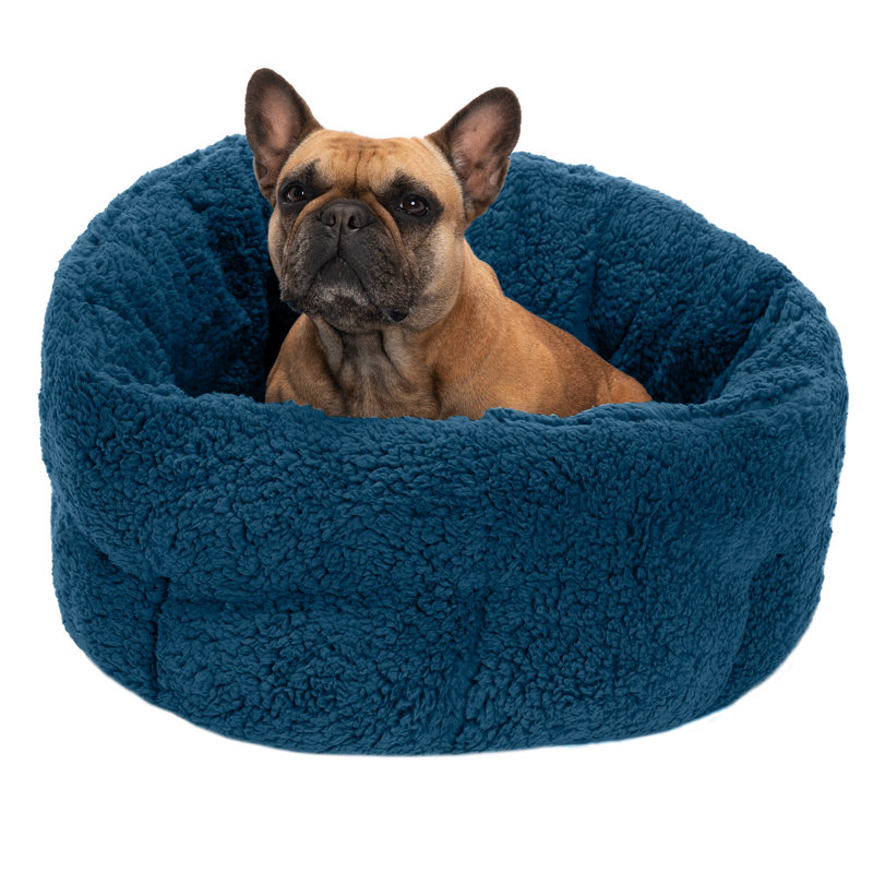 Polyester Pet Bed, Medium (23" W x 23" D x 15" H), Lake Blue