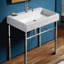 Britannia Vitreous China Rectangular Console Bathroom Sink-1540612969