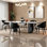 Rectangular luxury simple marble dining table set