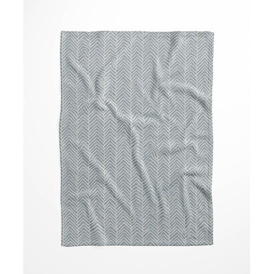 Chevron Block Velveteen Fleece Blanket