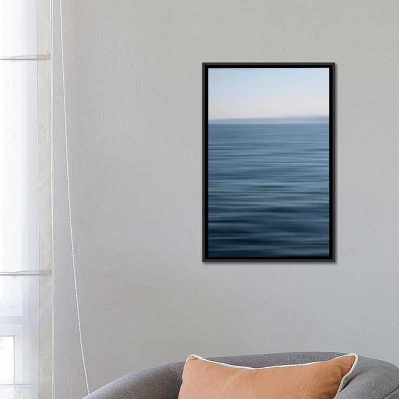 « abstract horizon », reproduction d’impression sur toile, H 26 po x l 18 po x P 1,5 po, Toile avec cadre noir, Pas de tapis