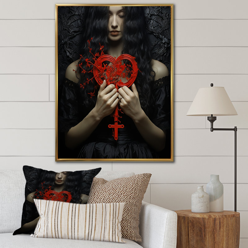 Impression de toile sur toile, H 20 po x l 12 po x P 1 po, Cadre flottant doré