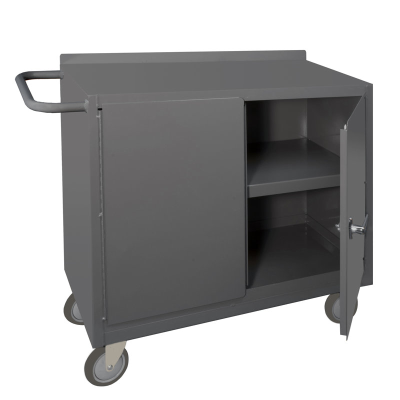 36'' W Steel Top Workbench with Wheels