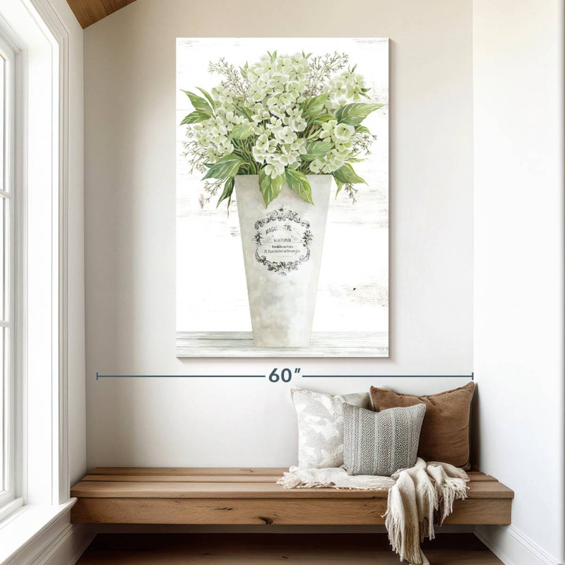 Les Fleurs Hortensia, 51" H x 34" W