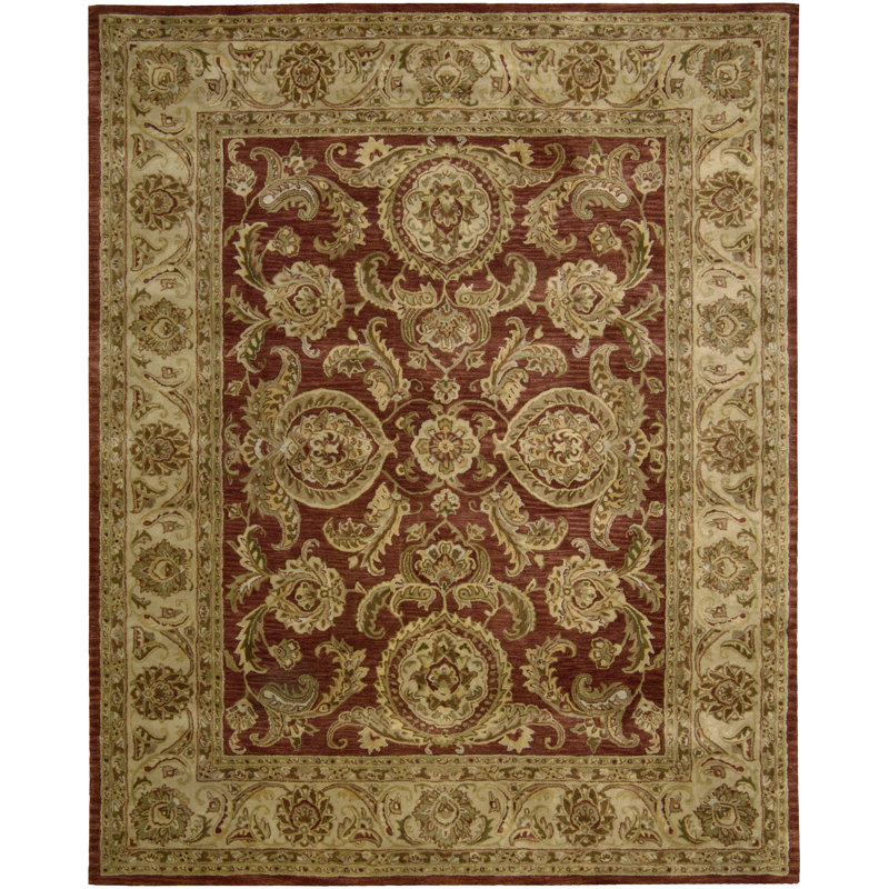 Bassham Wool Oriental Indoor Rug, Rectangle 3'9" x 5'9"