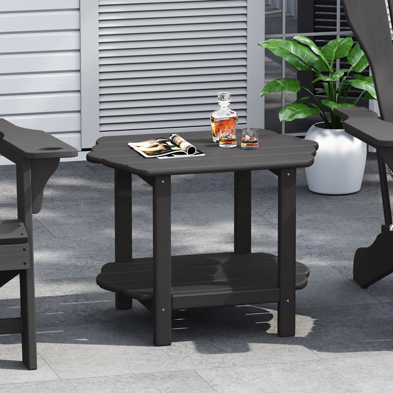 Maynerd Outdoor Side Table Patio End Table, Gray