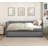 Modern Daybed Pull-Out Trundle Side Pockets Dark Gray Upholstery Nailhead Trim Bedroom Living Room Furniture-1111711858