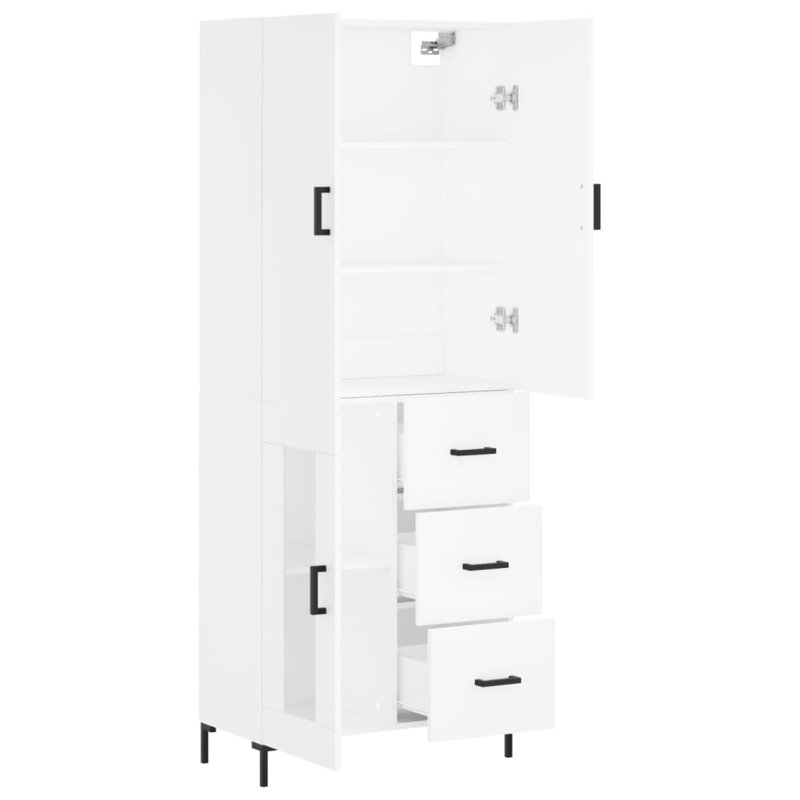 Michae 3 Door Manufactured Wood Wardrobe, White
