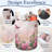 Butterfly Laundry Basket,Oxford Cloth  Rose Laundry Hamper With Handle Foldable Portable Clothes Storage Basket For Laundry Room/Bedroom/Bathroom