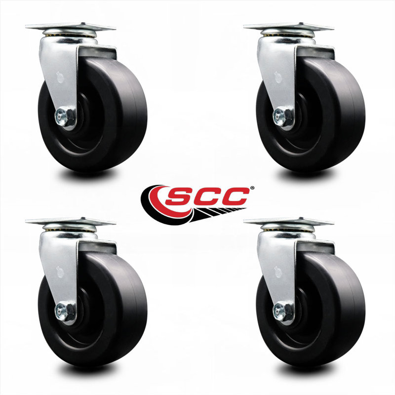 Polyolefin Swivel Caster with Roller Bearings