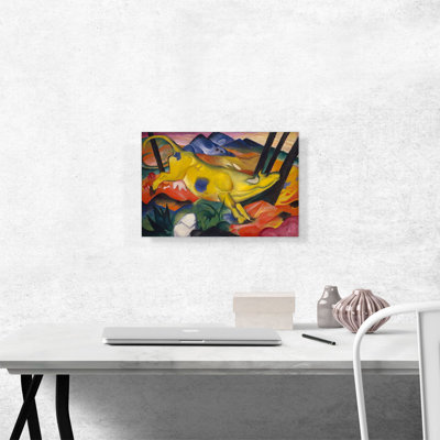 «Yellow Cow» par Franz Marc, reproduction d'art sur toile tendue