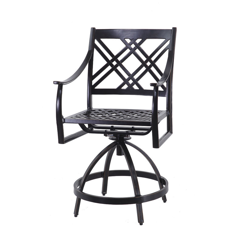 Edge Swivel Balcony Stool, Midnight Gold, 27"
