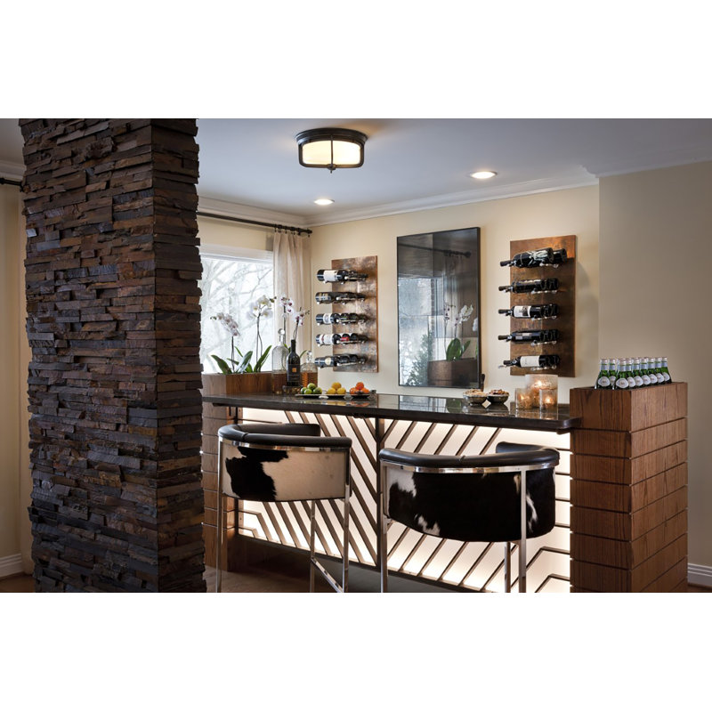 Ingalls Wall Mounted Wine Bottle Rack, Milled Aluminum