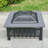 Ruarie Square Powder Coated Steel Wood Burning Smokeless Fire Pit Table-50591240