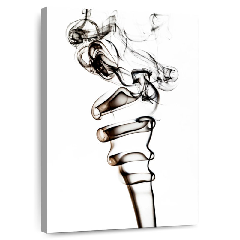 Senne Abstract Black Smoke - Ice Cream, 36" H x 24" W