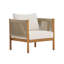 Chaises longues modernes de patio, chaise de club de corde de bois d'acacia pour la maison extérieure