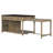 Trexm Expandable Kitchen Island With Storage And Built-in Power Outlets | Retro Multi-functional Cart On Wheels With Drawers And Shelves