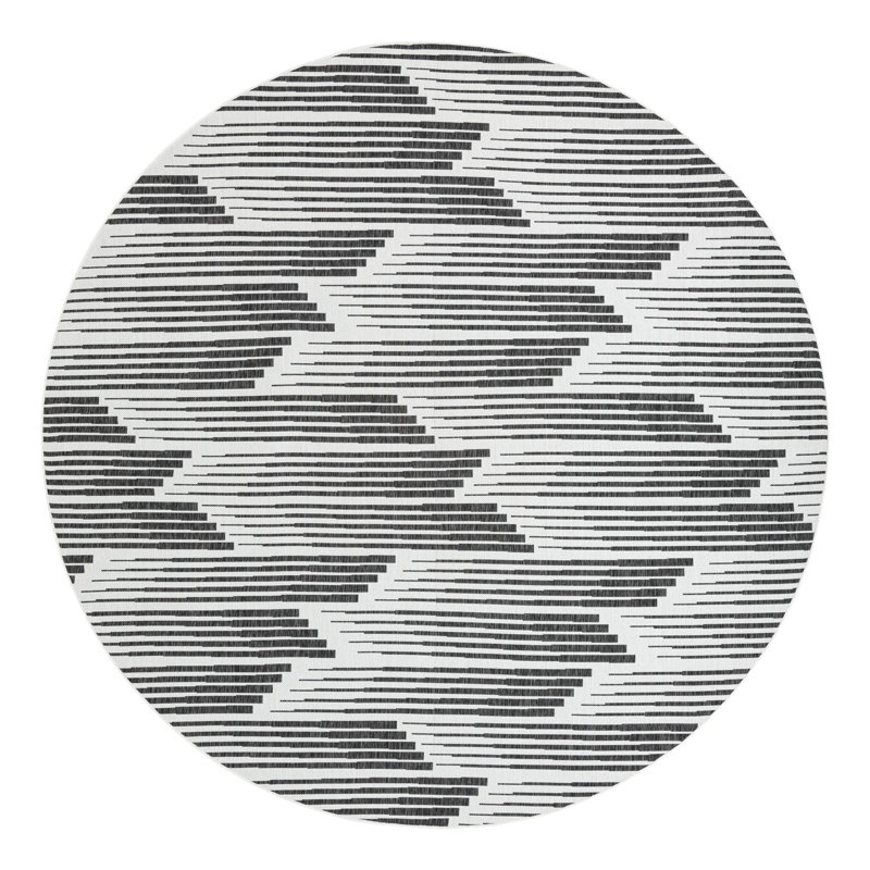 Geometric Indoor / Outdoor Rug, Round 12'