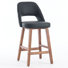 Upholstered Bar Stools Full Back Counter Stool With Solid Wood Frame No Installation Required