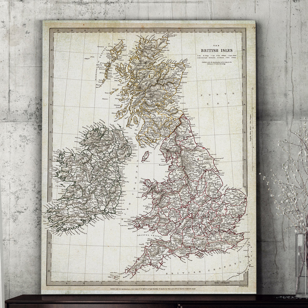 " Antique Map Of Ireland I " Wexford Home 