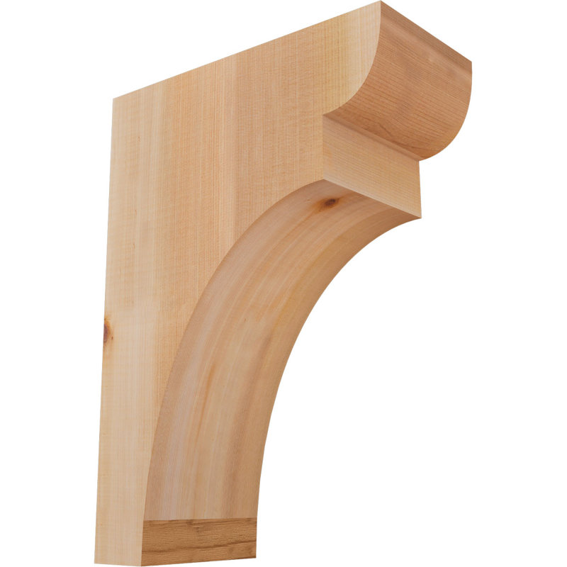 Yorktown Corbel, H 16 po x l 5,5 po x P 12 po, Cèdre rouge, Lisse