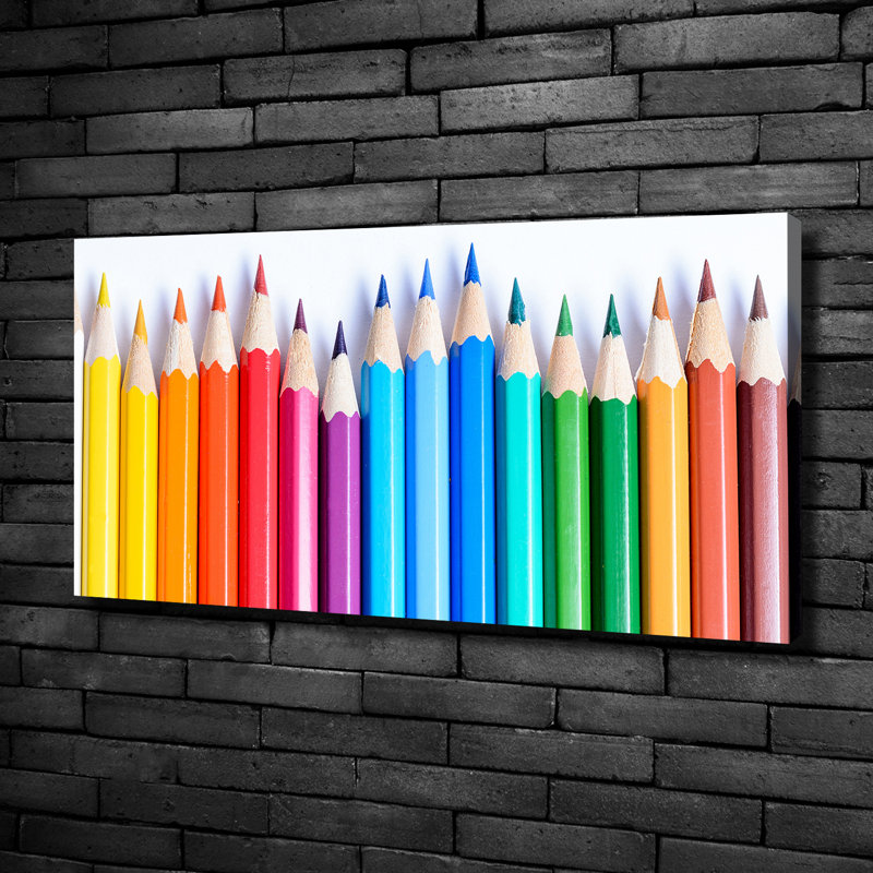 Colourful Pencils - Print, Canvas, 50cm H x 100cm W x 2cm D